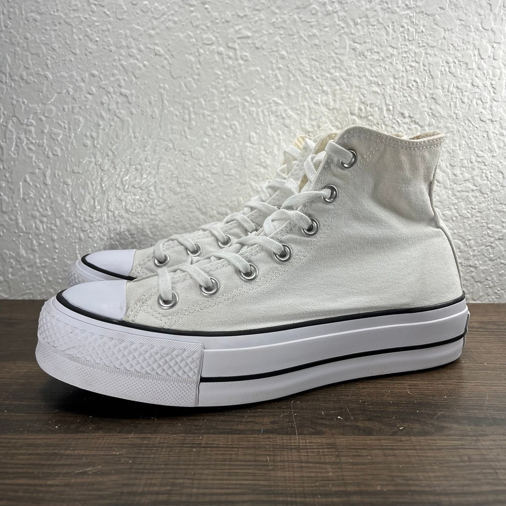 Converse Chuck Taylor All Star Lift Platform High Top Women's White Shoes - W 8 - Picture 2 of 9
